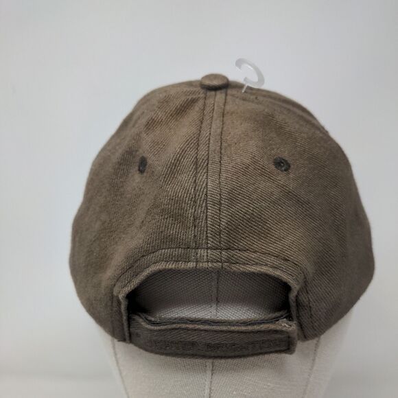 Asterisk Strapback Hat Brown One Size Embroidered Adjustable 6 Panel Blank - Picture 5 of 6